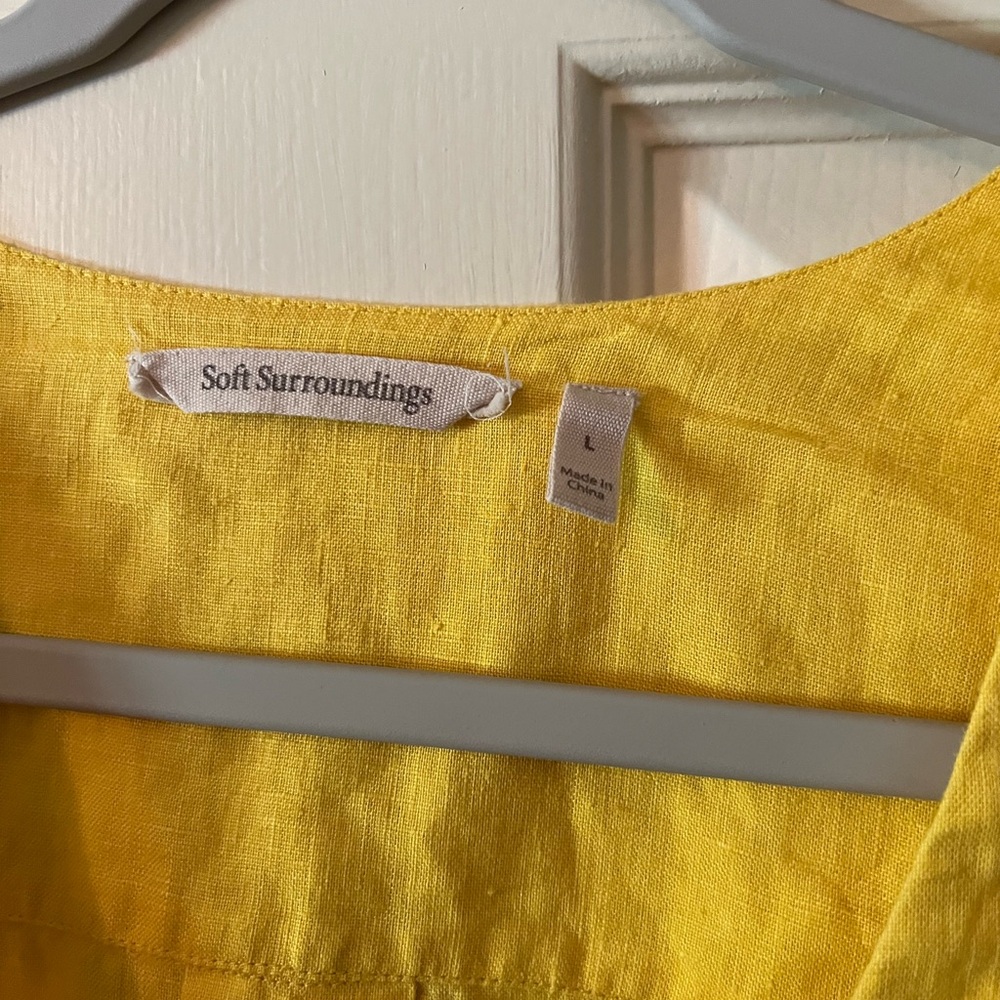 Soft surroundings yellow dress or tunic top